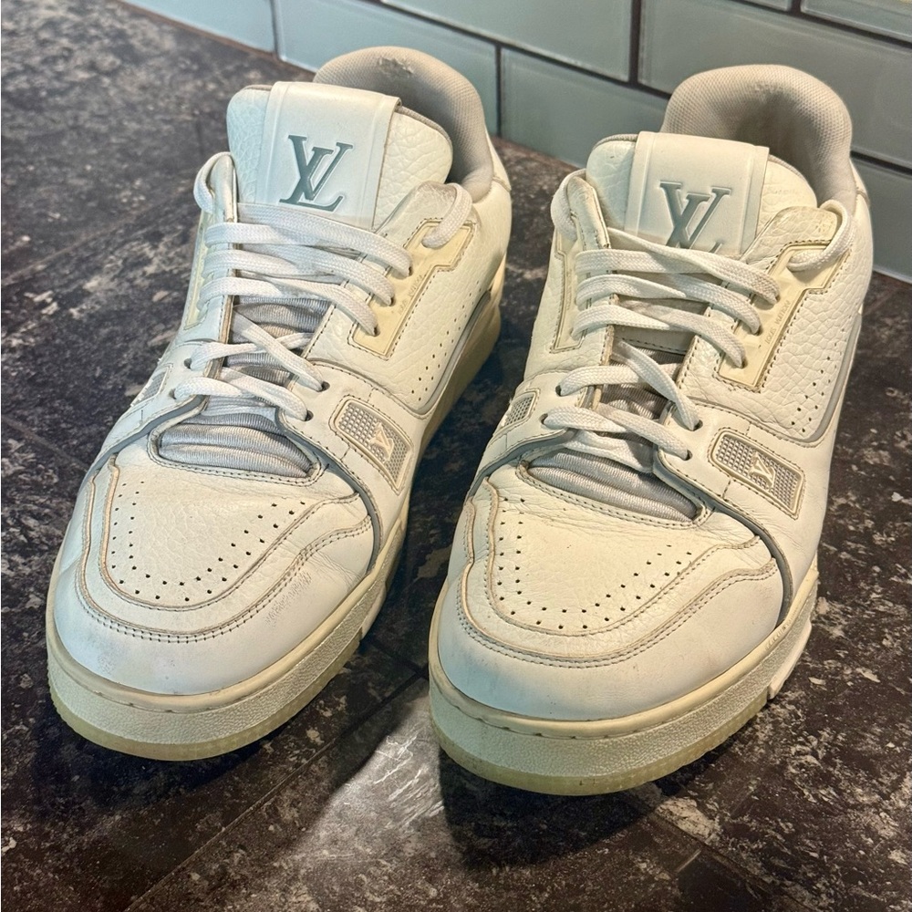Louis Vuitton White and Off-White Men's Low-Top Sneakers
